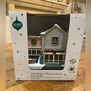 Aldi Christmas Store Front miniature Lighted